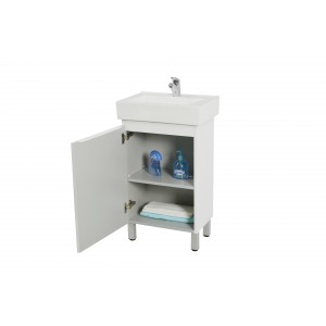 Gloss White Mini Vanity 500*325*850 With Ceramic Top